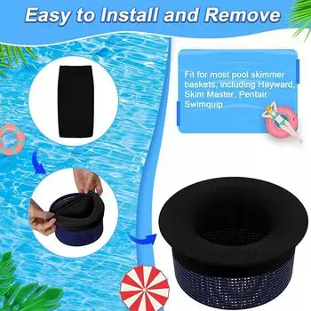 Носки для скиммера для бассейна Скиммеры очищают листья для подземных бассейнов One Size