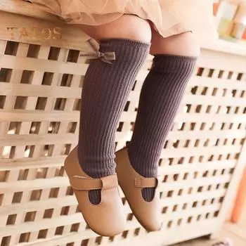 Носки до колена Talos, эластичные, дышащие, удобные, бескостные, шовные носки для детей для малышей M коричневый