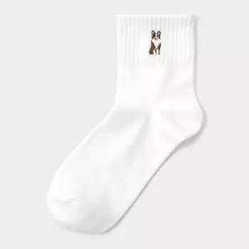 Носки до щиколотки GU by Uniqlo с вышивкой