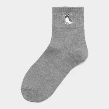 Носки Gu By Uniqlo с вышивкой 01 OFF WHITE/ONE SIZE