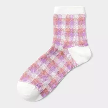 Носки до щиколотки GU by Uniqlo в клетку +E