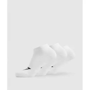 Носки до щиколотки GYMSHARK, 3 шт., белые I2A3B WBBM S