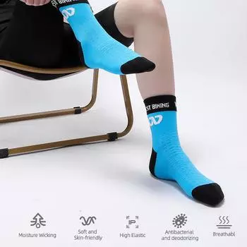 Носки до середины икры для езды на велосипеде, велосипедные носки, мягкие дышащие спортивные носки, удобные высокие