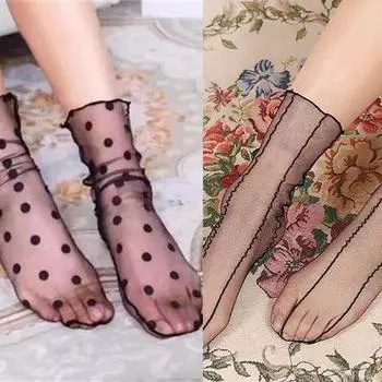 Носки до середины икры собственного производства, новые тонкие весенне-летние, продаются самостоятельно 40*9cm чёрный