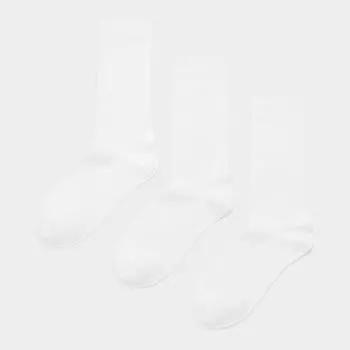 Носки GU by Uniqlo Crew 3P 01 OFF WHITE/ONE SIZE