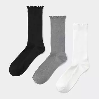 Носки GU by Uniqlo Mellow Crew 3P
