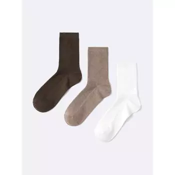 Носки Gu By Uniqlo Ribbed Collar Crew Socks 3p 80 MULTIPATTERN1/ONE SIZE
