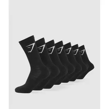 Носки GYMSHARK Crew, 7 шт, черные I3A6U BB2J S