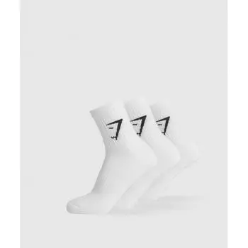 Носки GYMSHARK миди 3шт белые I3A6Z WB57 S