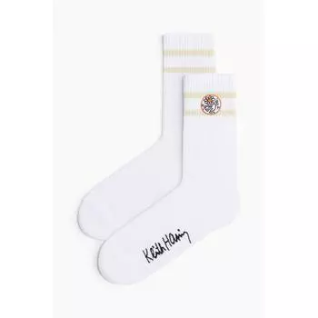 Носки HM Design белые Keith Haring