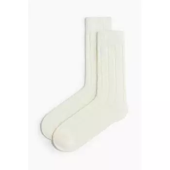Носки HM Rib Knit белые 4345