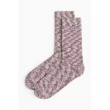 Носки HM Rib Knit, красные меланжевые 3739