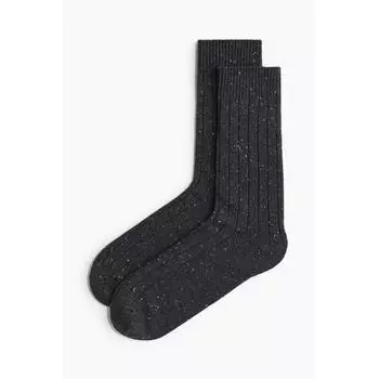 Носки HM Rib Knit темно-серый меланж 3739