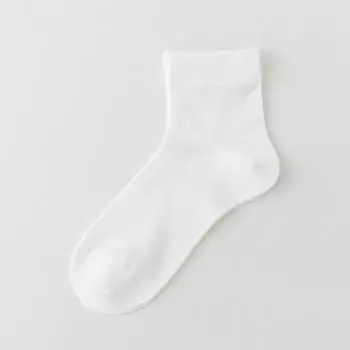 Носки из тутового шелка, Летние женские тонкие короткие носки, Носки без косточек с защитой от запаха, Женские свободные дышащие носки-лодочки 1 pair чистый белый