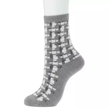 Носки JOE Mall Crew Socks Check Pattern 2SA1895 Серые АКСЕССУАРЫ] [PAUL & ACCESSOIRES] серый