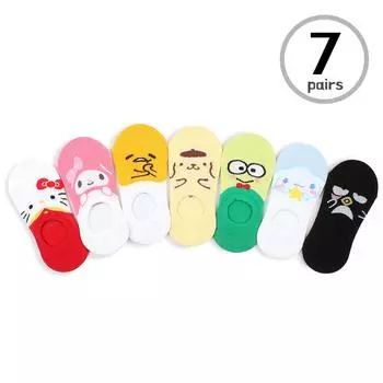Носки Kids Sanrio Licensed Character No Show 7Pairs Sanrio-C S 12cm - 15cm