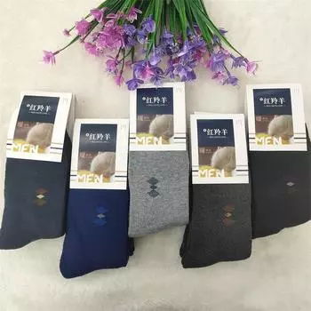 Носки махровые «Красная антилопа», мужские и женские термоноски, устойчивые к холоду, носки средней длины, носки с рисунком из японского полотенца average size