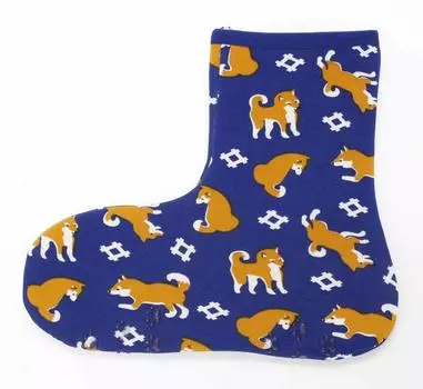 Носки Maruwa Boeki Poka Poka Ankle Navy Shiba Inu 2003936-06
