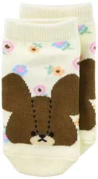 Носки Nakajima Corporation Bear School Kids с мелким цветочным узором, кремовые 172730