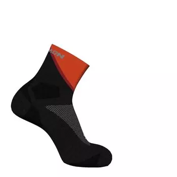 Носки PULSE ANKLE Brick S [Salomon] ЧЕРНЫЙ/ВИШНЕВЫЙ ТОМАТ/Обожженный