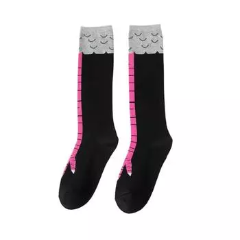 Носки с куриными лапками Летние тонкие носки с куриными лапками Женские спортивные длинные носки для похудения One Size красный