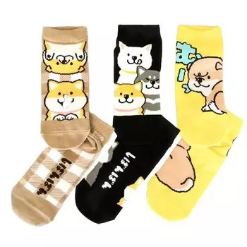 Носки с милыми персонажами Mind Wave, набор из 3 пар Shibanban 2 [MIND WAVE]