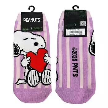 Носки с персонажами из «Маленькой планеты» PEANUTS Snoopy Heart Purple