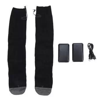 Носки с подогревом для мужчин и женщин, работающие на аккумуляторах 4000 мАч, можно стирать, носки с электроподогревом