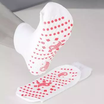 Носки с подогревом Носки-тапочки Tommarine Healthcare Теплые массажные Утолщенные морозостойкие Морозостойкие Хлопковые носки длиной до середины голени, впитывающие пот 1 pair