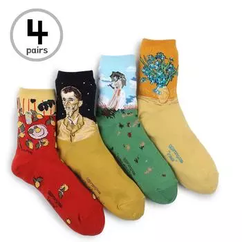 Носки с принтом Famous Painting Prints (4 пары) FA69 23cm - 26cm