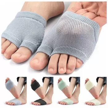 Носки с разделителем для двух пальцев, полупальцы, предотвращают истирание, носки-лодочки, разделители для пальцев ног, женские/леди чёрный