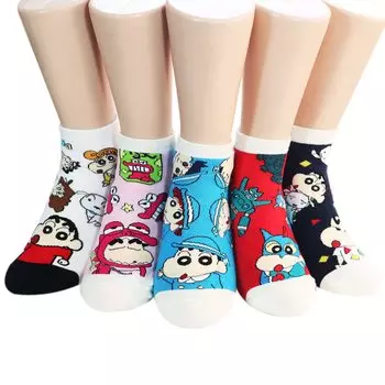 Носки с рисунком аниме-персонажа Crayon Shin-chan женские (Paly_5pairs) [Элемент]