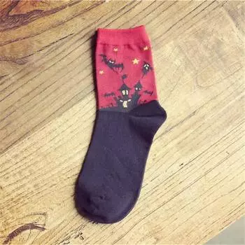 Носки с вином на заказ, осень, весна, осень, новые носки Добби на Хэллоуин, забавные женские носки, новинка, классные носки, рождественский подарок для девочек