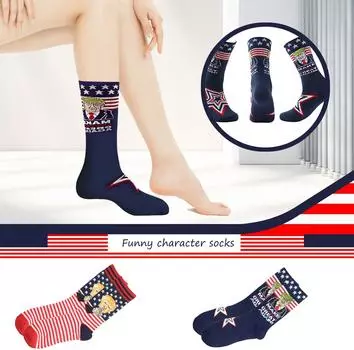 Носки с забавными персонажами, забавные носки, теплые носки для осени и зимы, забавные носки со звездами One Size