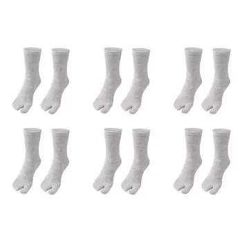 Носки-сабо унисекс. Моющиеся носки с разделителем пальцев для повседневного ношения. (серый)