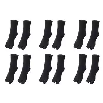 - Носки-сабо унисекс. Моющиеся носки с разделителем пальцев для повседневного ношения. (черный)