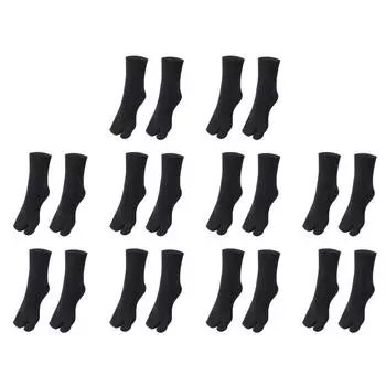 Носки-сабо унисекс. Моющиеся носки с разделителем пальцев для повседневного ношения. (черный)