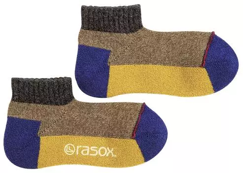 Носки спортивные низкие хаки x желтый S [Lasox]