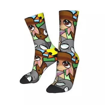 Носки Sprunki Incredibox для женщин и мужчин, дышащие, мягкие, длинные, впитывающие пот style 1