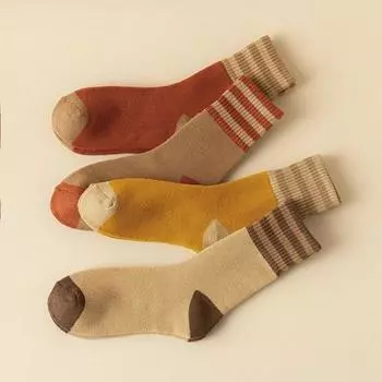 Носки средней длины, одинаковые носки для мужчин и женщин, махровые носки, зимние ворсистые утолщенные термоноски из хлопка One Size темно-синий