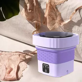 Носки Стиральная Машина Мини Электрическая Кемпинг Автодома для Нижнего Белья Детская Одежда фиолетовый