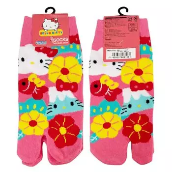 Носки-таби Small Planet Sanrio Hello Kitty с японским узором, листовка для женщин