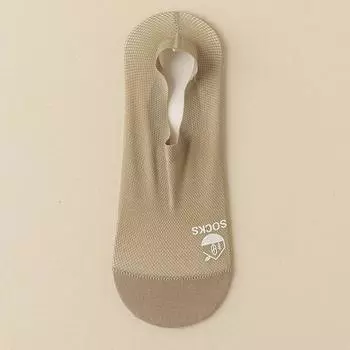 Носки-тапочки из дышащего ледяного шелка с ажурной сеткой, летние мужские невидимые носки, нескользящие, силиконовые, короткие, до щиколотки EUR 38-43