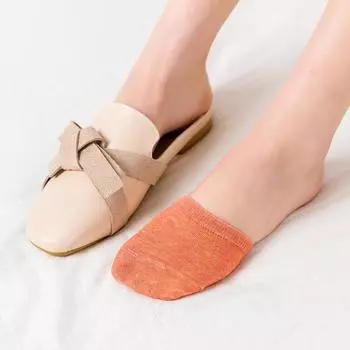 Носки-топперы без выступа, полуноски с подкладкой для женщин, бесшовные нескользящие носки со скрытым носком, носки One size чёрный