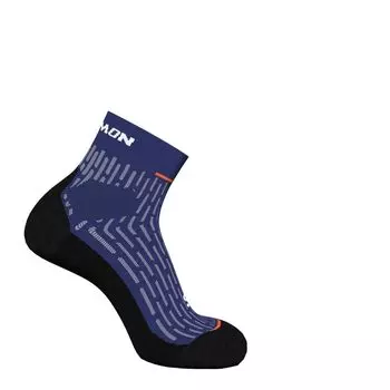 Носки ULTRA GLIDE ANKLE Clematis GS [Salomon] Синий/ВИШНЕВЫЙ ПОМИДОРА/ПРИЗРАК