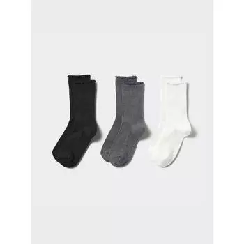 Носки Uniqlo для девочек 3p Mellow 09 BLACK/KIDS 18cm