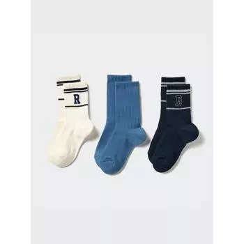 Носки Uniqlo Japan 3 пары 68 BLUE/1620cm