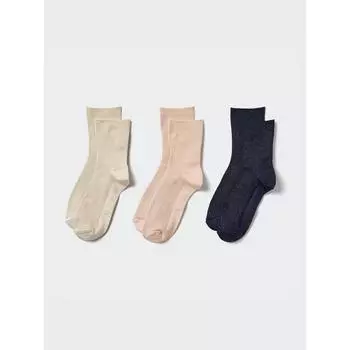 Носки UNIQLO JAPAN, 3 пары, хромые 10 PINK/2325