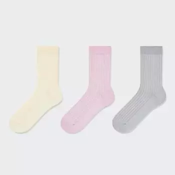 UNIQLO JAPAN Носки стандартного размера в широкую рубчик, 3 пары