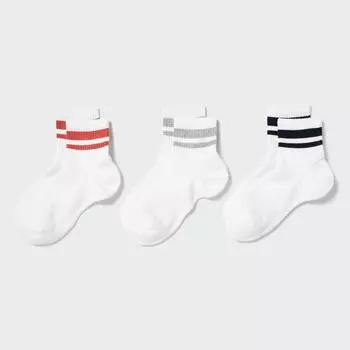 Носки UNIQLO JAPAN стандартные (Комплект из 3 пар, ворсовая линия) 00 WHITE/2426
